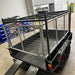 8x5 Box Trailer Tandem Axle With Ramps, Rack, Electric Brakes & 900mm cage