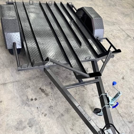 6ft x 4ft Bike Trailer With 3x Bike Channels - FSP Trailers and Parts
