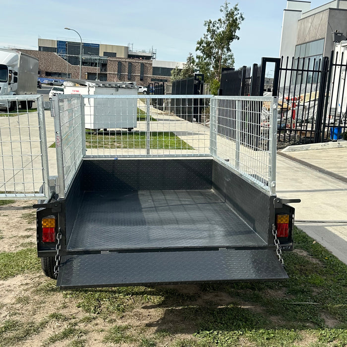 6x4 Box Trailer With 2ft High Cage - FSP Trailers and Parts