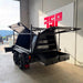 8x5 Tradesman Trailer One Piece Slant Sides, Drawers, Shelves, Back Door - FSP Trailers and Parts