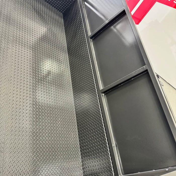 8x5 Tipper Tandem Trailer With 600mm Solid Removable Sides, Meshed Barn Doors Cage - FSP Trailers and Parts