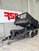 8x5 Tipper Tandem Trailer With 600mm Solid Removable Sides, Meshed Barn Doors Cage - FSP Trailers and Parts