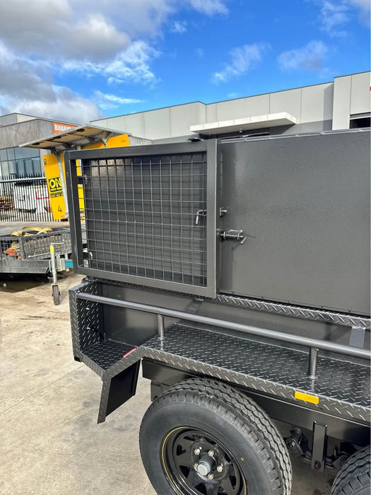8x5 Tipper Tandem Trailer With 600mm Solid Removable Sides, Meshed Barn Doors Cage - FSP Trailers and Parts