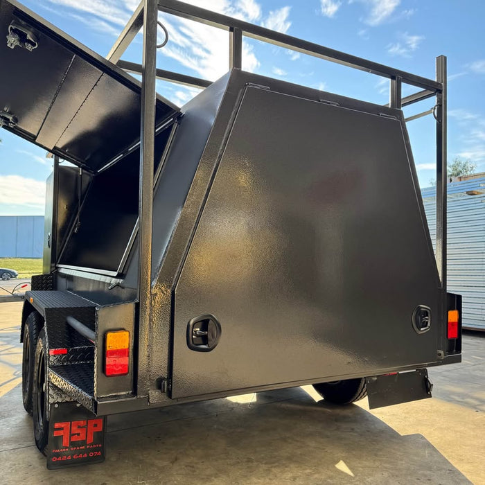 8x5 Tandem Tradesman Top Trailer with Compressor/Tool Box, Full-Length Drawers & Shelves - FSP Trailers and Parts
