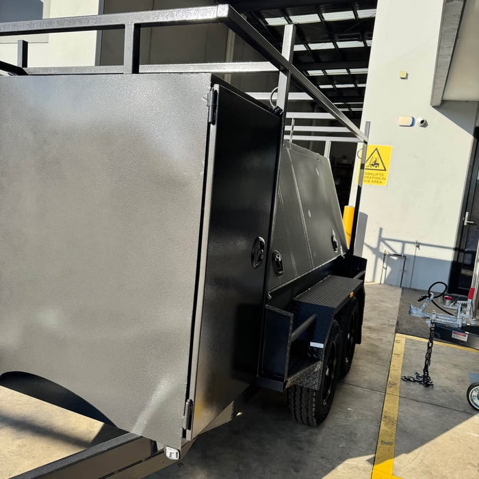 8x5 Tandem Tradesman Top Trailer with Compressor/Tool Box, Full-Length Drawers & Shelves - FSP Trailers and Parts