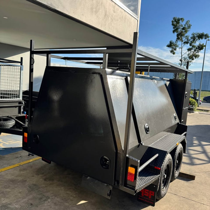 8x5 Tandem Tradesman Top Trailer with Compressor/Tool Box, Full-Length Drawers & Shelves - FSP Trailers and Parts
