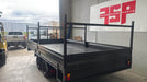 16x8 Flat Top Tandem Trailer with Headboard, Removable Sides & Racks - FSP Trailers and Parts