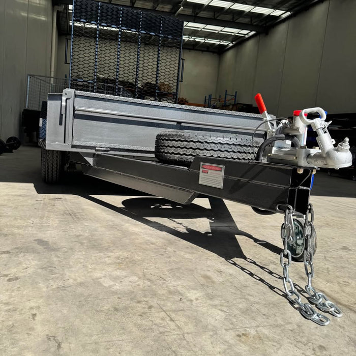 8x5 Tandem Axle Box Trailer with Drop Axles & Full-Width Mesh Ramp - FSP Trailers and Parts