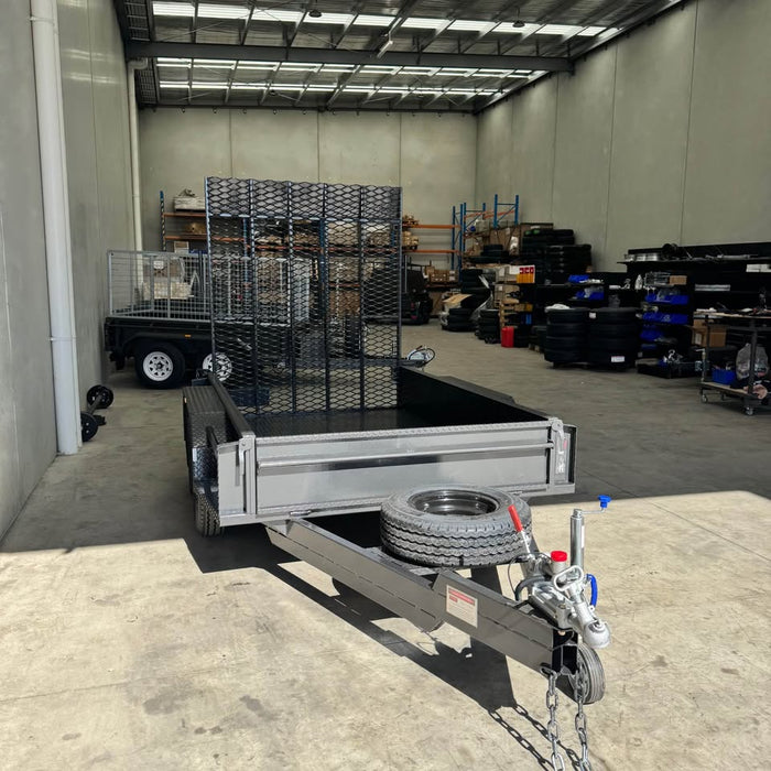 8x5 Tandem Axle Box Trailer with Drop Axles & Full-Width Mesh Ramp - FSP Trailers and Parts