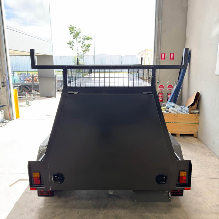 8x5 Tandem Tradesman Top Trailer with Compressor Box, Full-Length Drawers Shelves - FSP Trailers and Parts