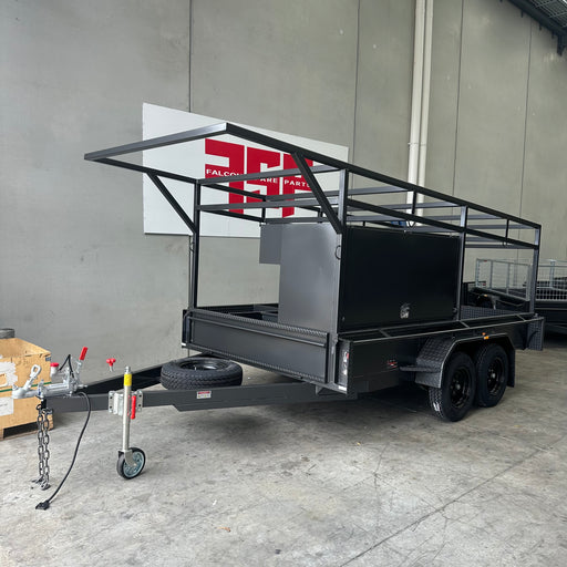 12x6 Concrete Trailer With Tool Box, Double Roof Rack, Peg Compartments