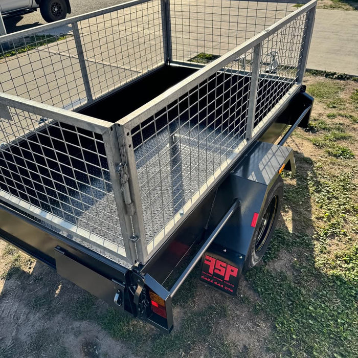 7x4 Box Trailer With 2ft High Cage - FSP Trailers and Parts