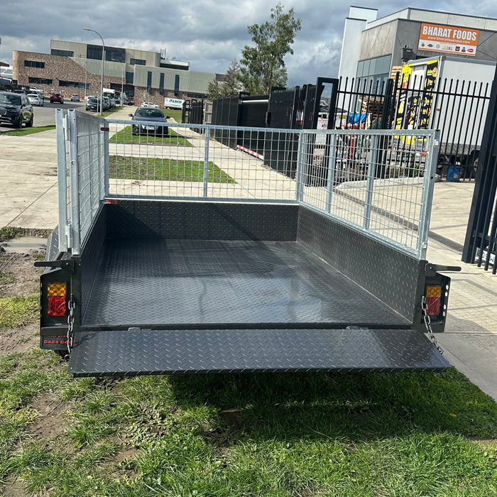 7x5 Box Trailer with 2ft High Cage - FSP Trailers and Parts