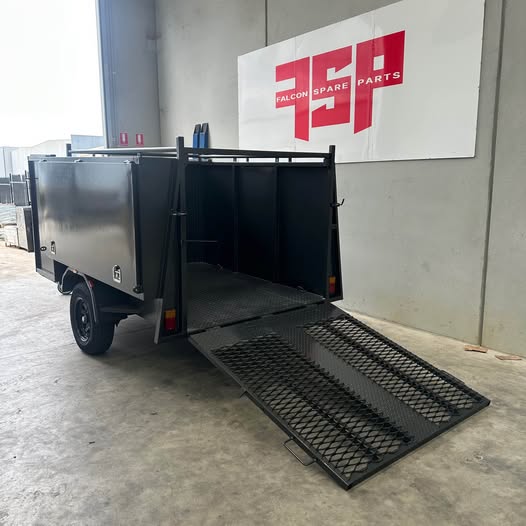 7x5 Lawn Mower/Gardener Trailer with Mesh Ramp - FSP Trailers and Parts