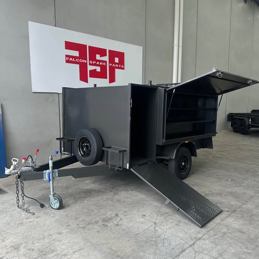 7x5 Lawn Mower/Gardener Trailer with Mesh Ramp - FSP Trailers and Parts