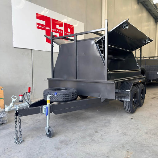 8x5 Tradesman Trailer with 2-Piece Slant Design & Side Doors
