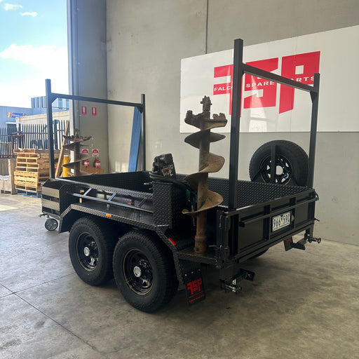 9x5 Tipper Trailer with Excavator Use Upgrades - (racks, augur & jerry can holders)