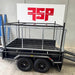 8x5 Box Trailer Tandem Axle With Ramps, Rack, Electric Brakes & 900mm cage - FSP Trailers and Parts