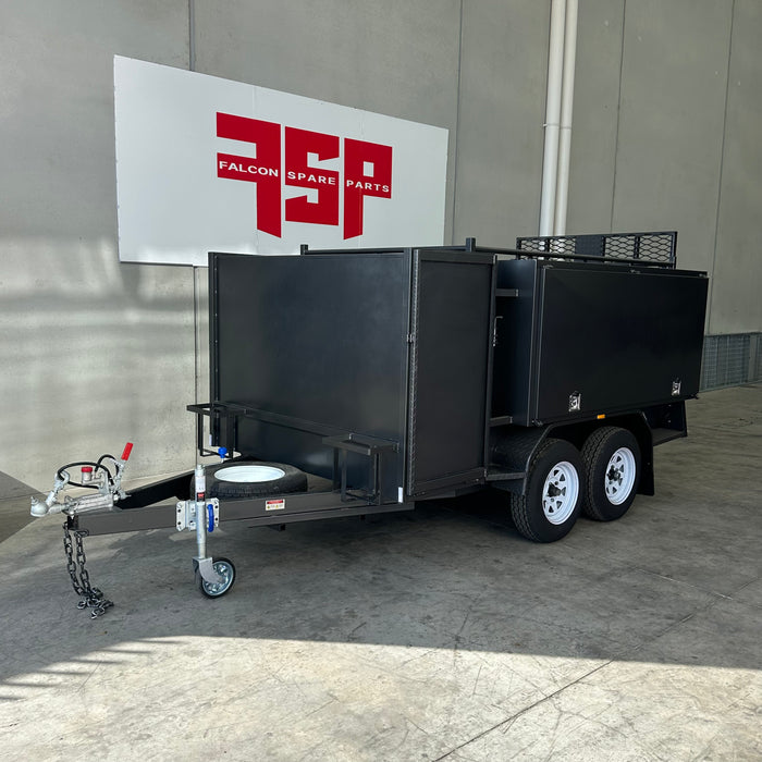 8x5 Lawn Mower Trailer with Mesh Ramps - FSP Trailers and Parts