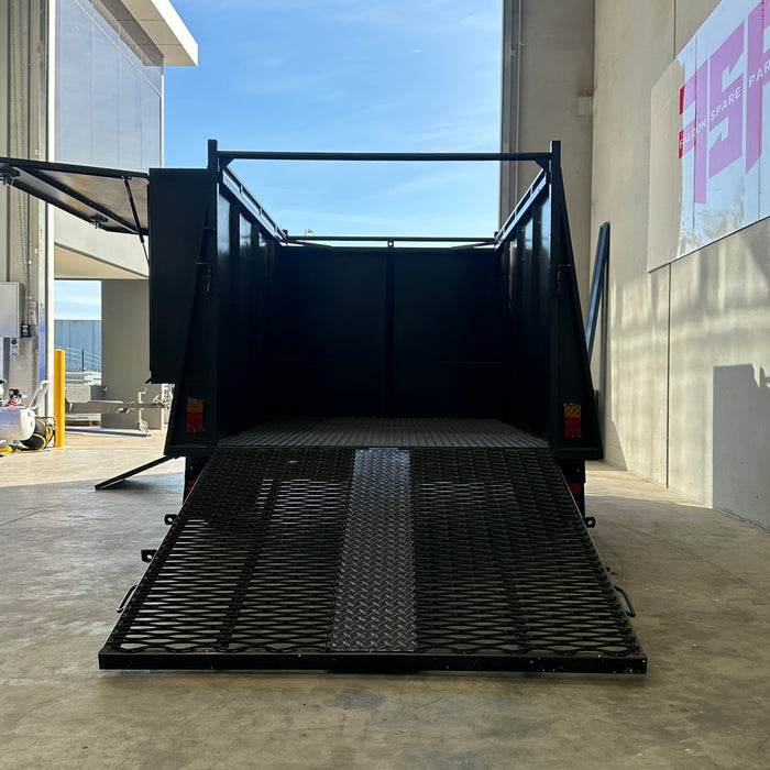 8x5 Lawn Mower Trailer with Mesh Ramps - FSP Trailers and Parts