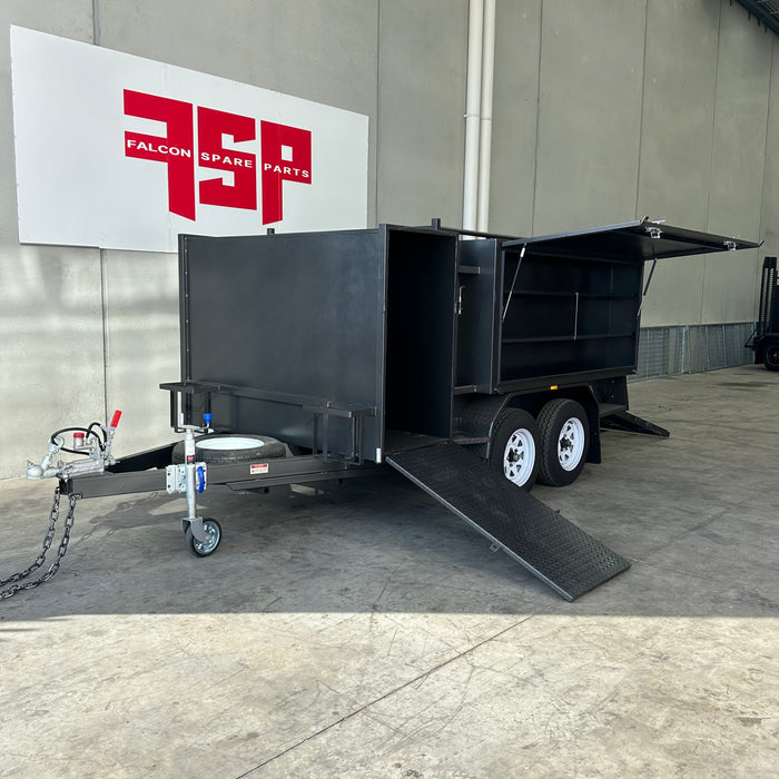 8x5 Lawn Mower Trailer with Mesh Ramps - FSP Trailers and Parts