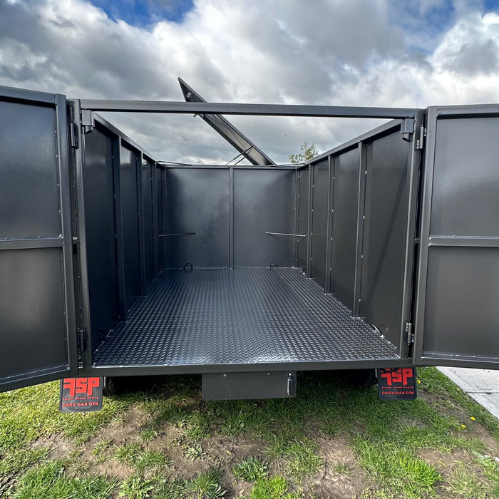 8x5 Lawn Mowing Tipper Tandem Trailer With 1600mm Wide Mower Box - FSP Trailers and Parts