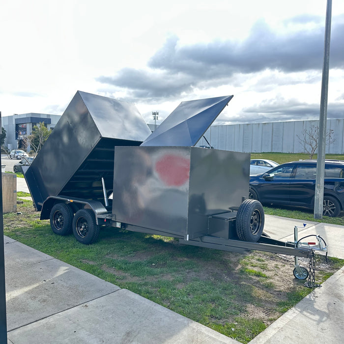 8x5 Lawn Mowing Tipper Tandem Trailer With 1600mm Wide Mower Box - FSP Trailers and Parts
