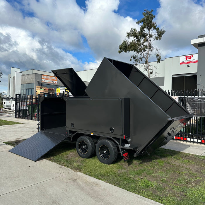 8x5 Lawn Mowing Tipper Tandem Trailer With 1600mm Wide Mower Box - FSP Trailers and Parts