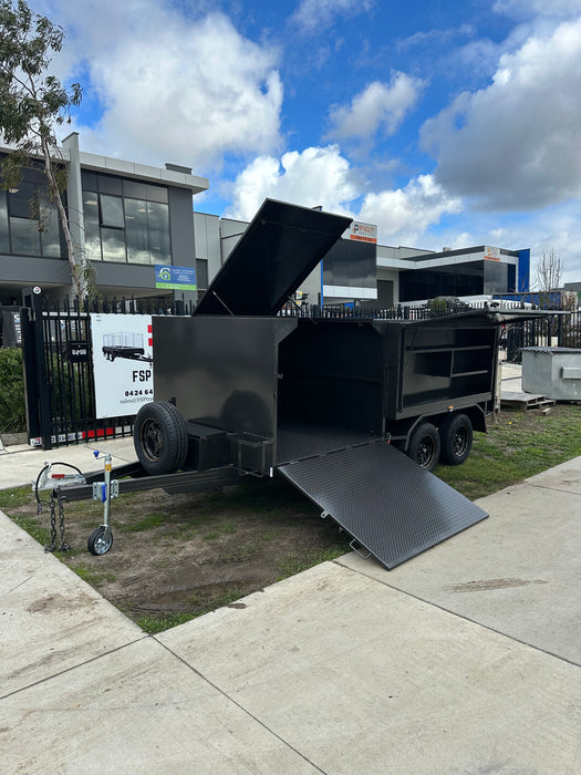 8x5 Lawn Mowing Tipper Tandem Trailer With 1600mm Wide Mower Box - FSP Trailers and Parts