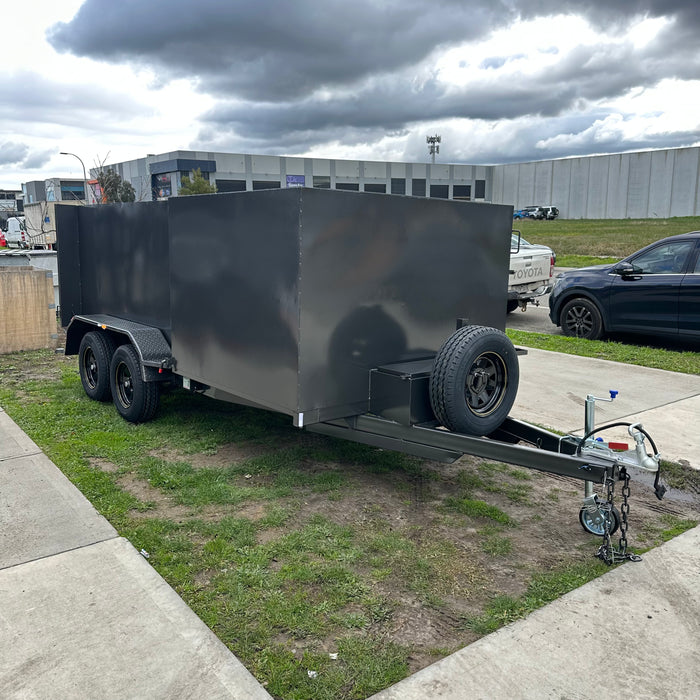 8x5 Lawn Mowing Tipper Tandem Trailer With 1600mm Wide Mower Box - FSP Trailers and Parts
