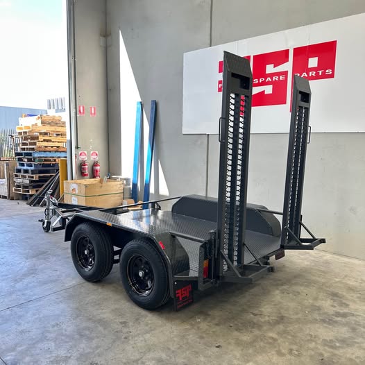 8x5 Scissor Lift/Plant & Equipment/Machinery/Excavator Trailer with Mesh Ramps - FSP Trailers and Parts