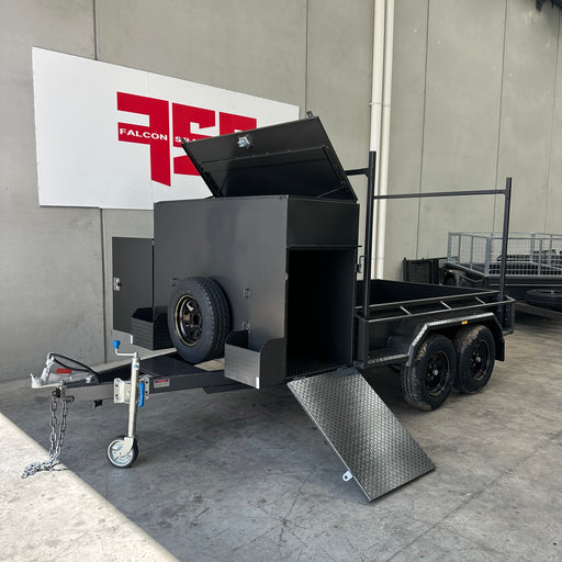 8x5 Tandem Box Trailer with Tool Box, Front & Rear Racks