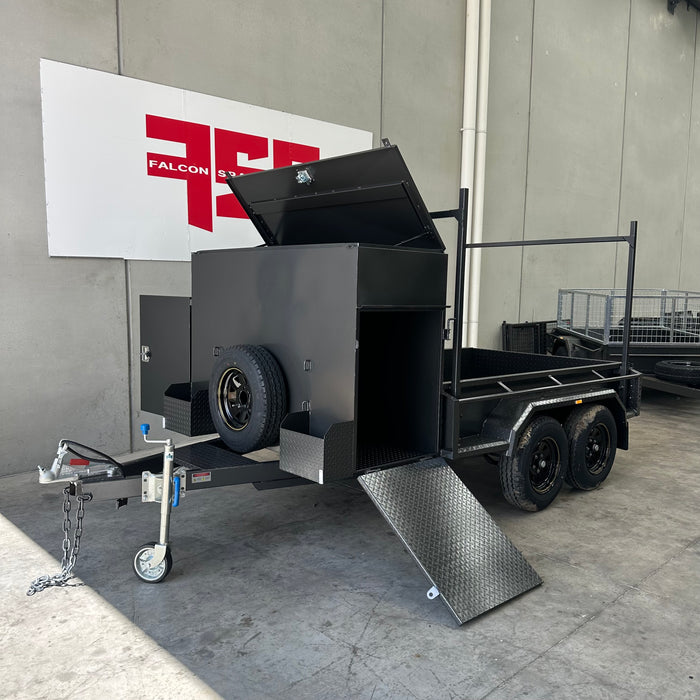 8x5 Tandem Box Trailer with Tool Box, Front & Rear Racks - FSP Trailers and Parts