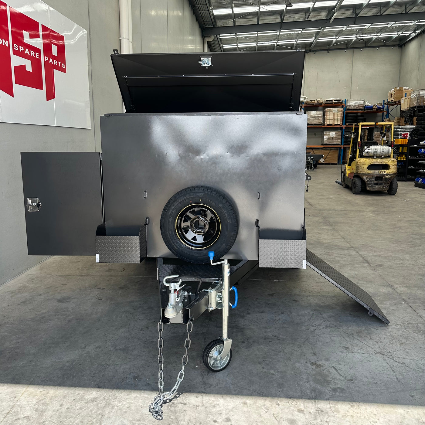 8x5 Tandem Box Trailer with Tool Box, Front & Rear Racks — FSP Trailers ...