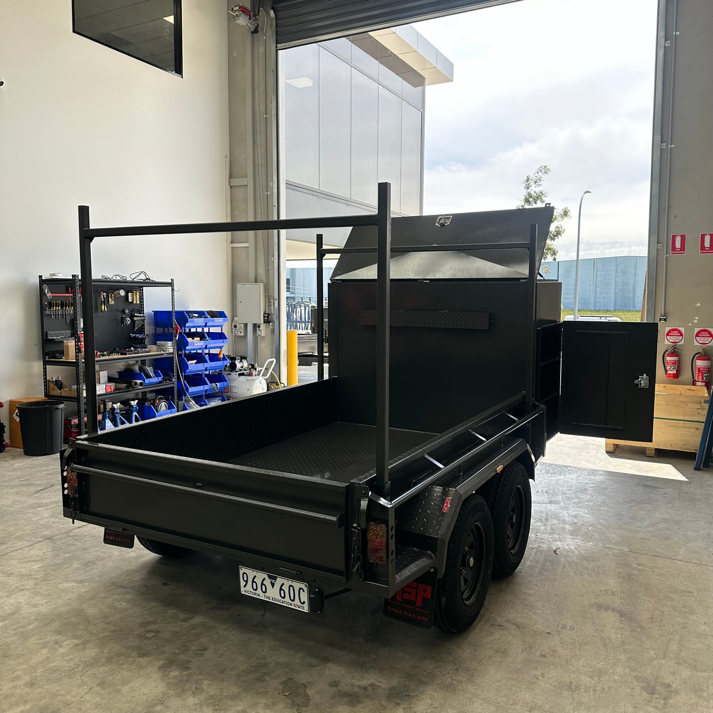 8x5 Tandem Box Trailer with Tool Box, Front & Rear Racks — FSP Trailers ...