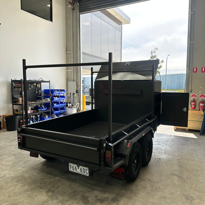 8x5 Tandem Box Trailer with Tool Box, Front & Rear Racks - FSP Trailers and Parts