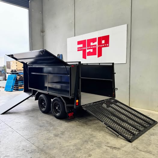 8x5 Tandem Lawn Mower Trailer With Mesh Ramp - FSP Trailers and Parts