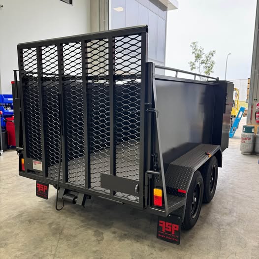 8x5 Tandem Lawn Mower Trailer With Mesh Ramp - FSP Trailers and Parts