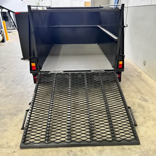 8x5 Tandem Lawn Mower Trailer With Mesh Ramp - FSP Trailers and Parts