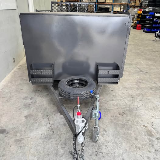 8x5 Tandem Lawn Mower Trailer With Mesh Ramp - FSP Trailers and Parts