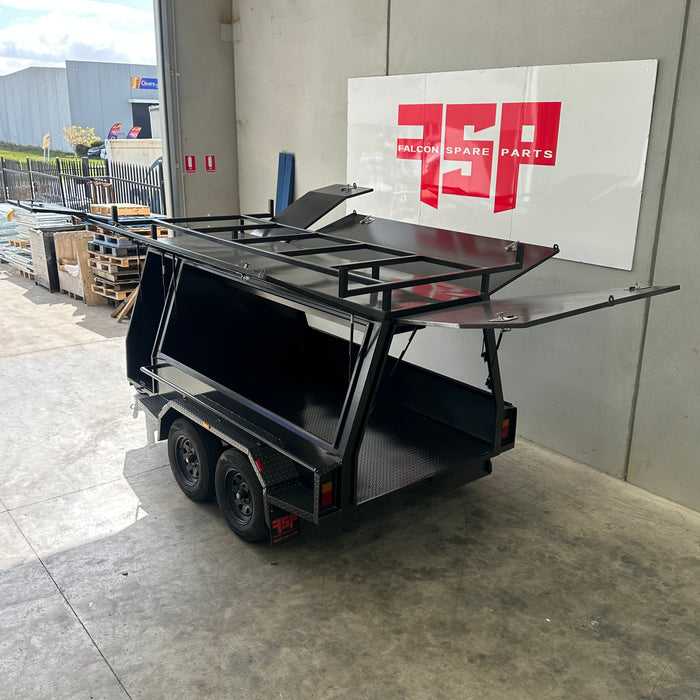 8x5 Tradesman Trailer Slant Sides with Compressor Box - FSP Trailers and Parts