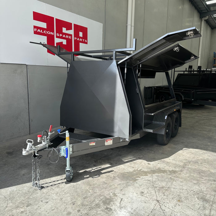 8x5 Tradesman Trailer Slant Sides with Compressor Box - FSP Trailers and Parts