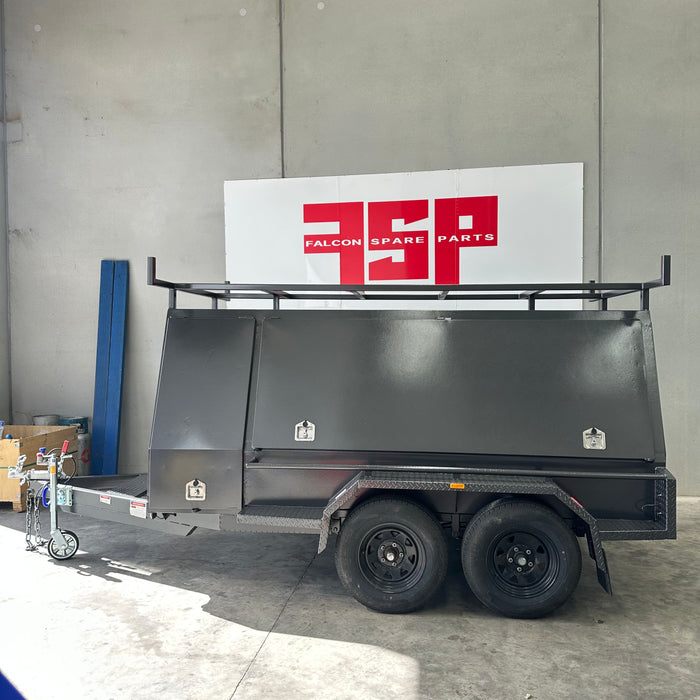 8x5 Tradesman Trailer Slant Sides with Compressor Box - FSP Trailers and Parts