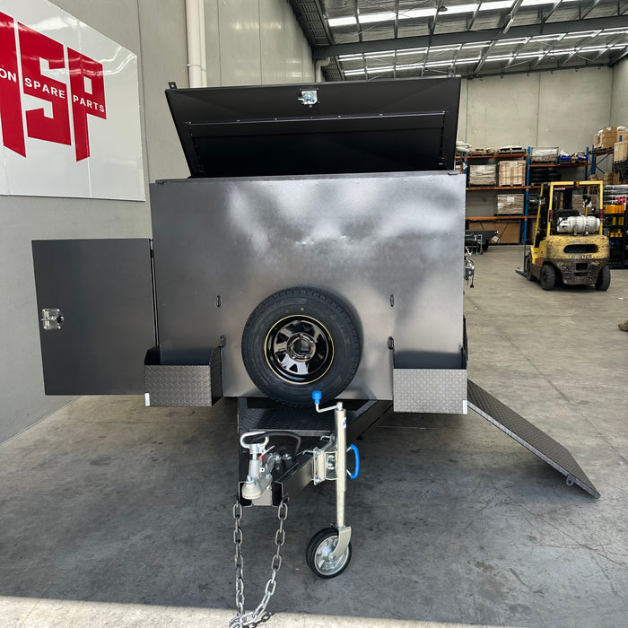 8x5 Tandem Box Trailer with Tool Box, Front & Rear Racks