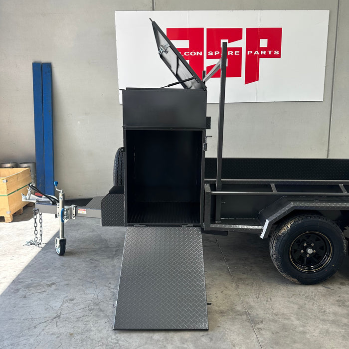 8x5 Tandem Box Trailer with Tool Box, Front & Rear Racks