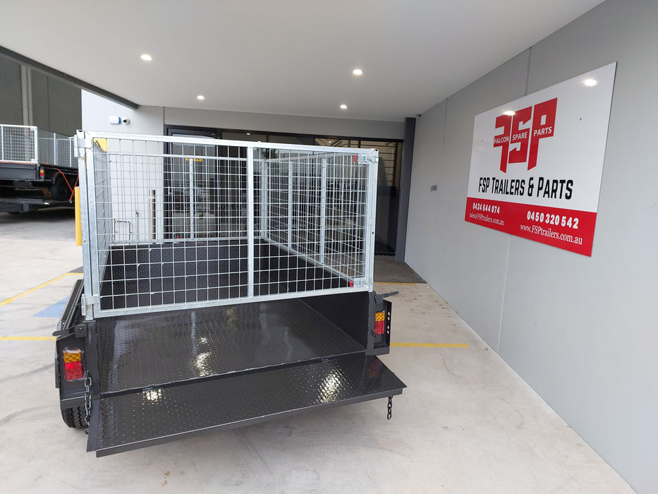 9x5 Tandem Axle Box Trailer with 900mm Cage - FSP Trailers and Parts