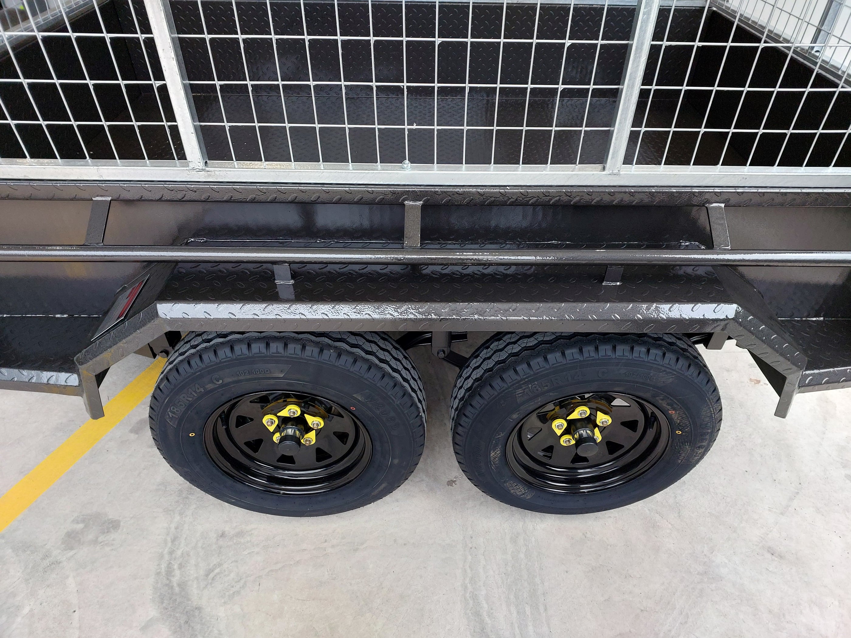 9x5 Tandem Axle Box Trailer with 900mm Cage — FSP Trailers and Parts
