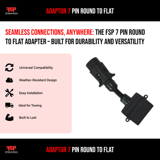 Adaptor 7 Pin Flat to Round