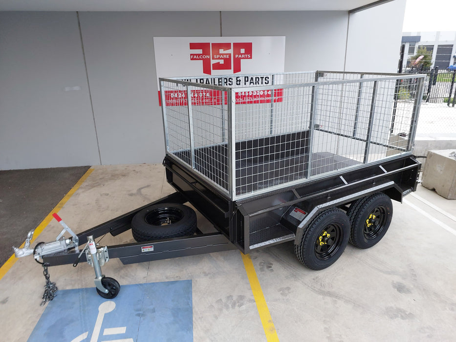 8x5 Tandem Axle Box Trailer with 900mm High Cage
