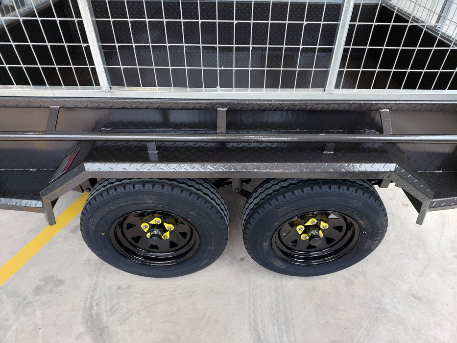 8x5 Tandem Axle Box Trailer with 900mm High Cage